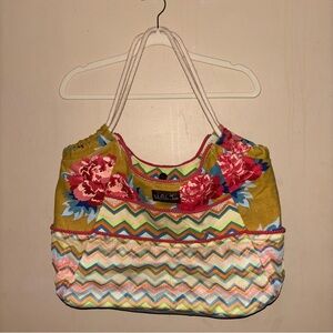 Matilda Jane Yellow and Red Chevron  Hobo Bag